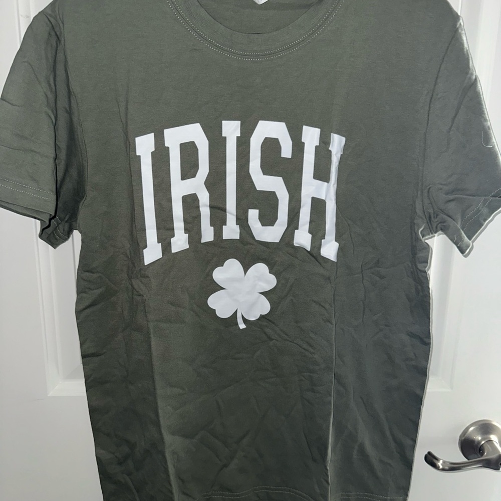 Green Irish T-Shirt with Shamrock